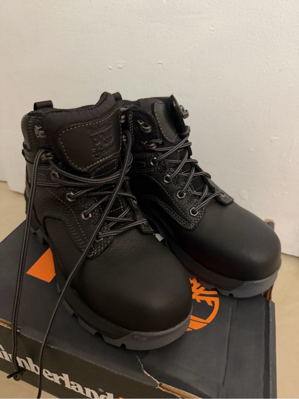 Brand new Timberland Black Lace-Up Rugged Boots - never worn